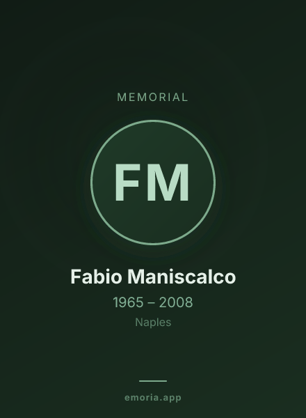 Memorial portrait of Fabio Maniscalco