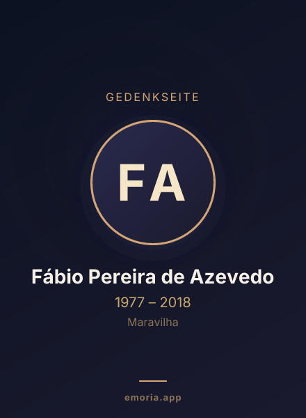 Gedenkportrait von Fábio Pereira de Azevedo