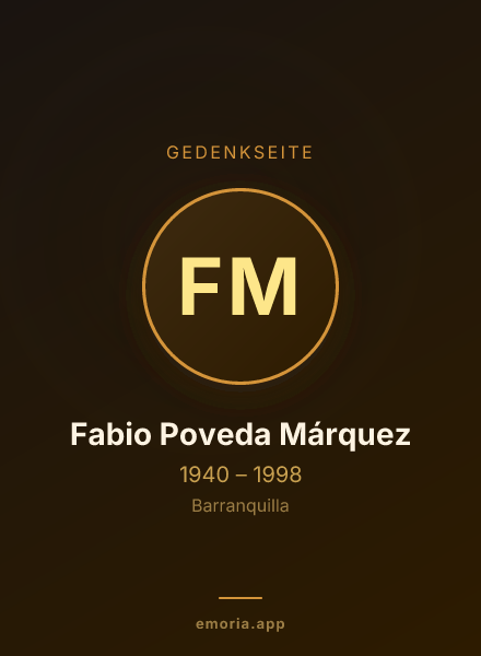 Gedenkportrait von Fabio Poveda Márquez
