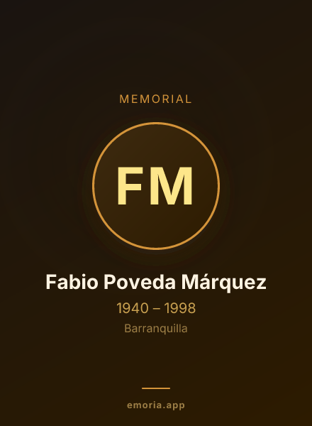 Memorial portrait of Fabio Poveda Márquez