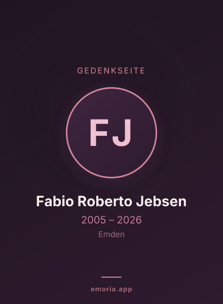 Gedenkportrait von Fabio Roberto Jebsen