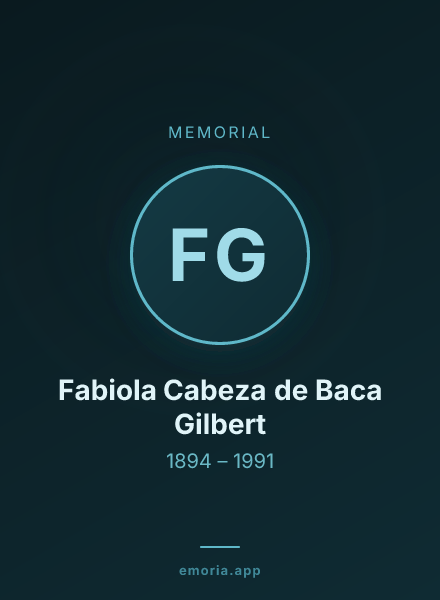 Memorial portrait of Fabiola Cabeza de Baca Gilbert