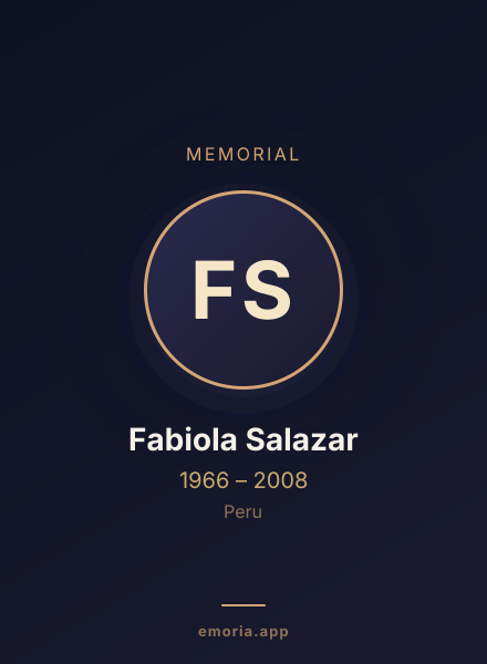 Memorial portrait of Fabiola Salazar