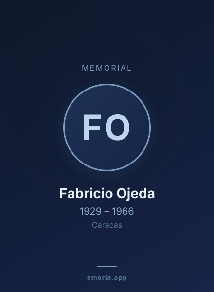 Memorial portrait of Fabricio Ojeda