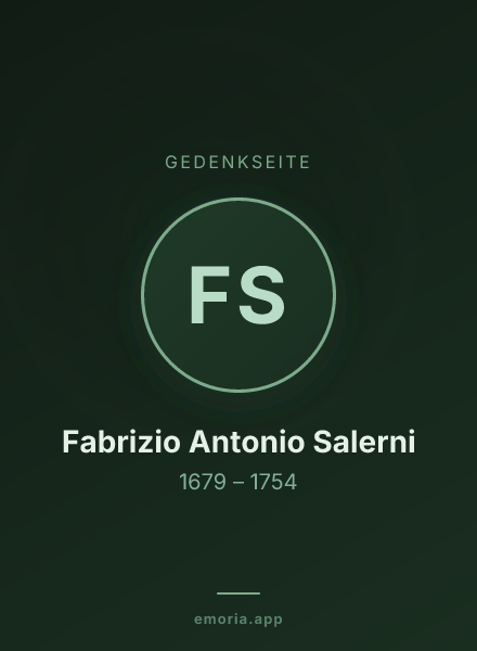 Gedenkportrait von Fabrizio Antonio Salerni