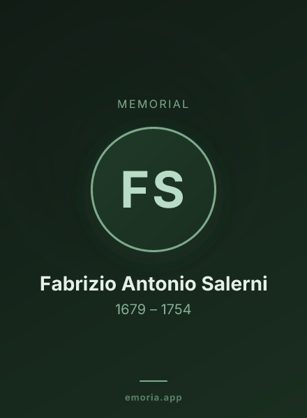 Memorial portrait of Fabrizio Antonio Salerni