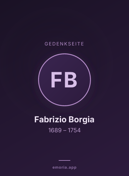 Gedenkportrait von Fabrizio Borgia