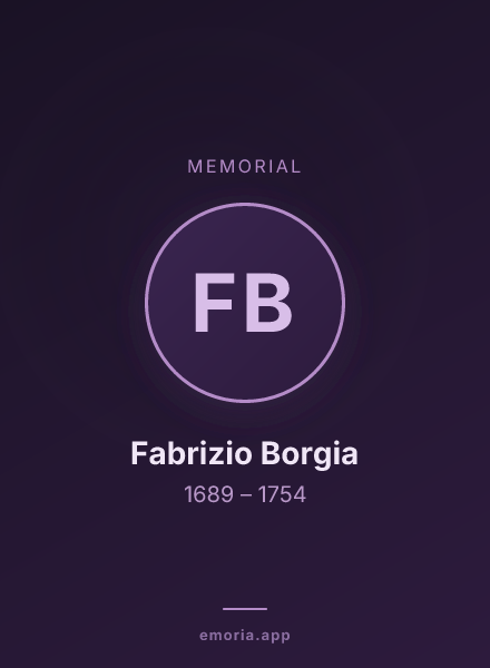 Memorial portrait of Fabrizio Borgia