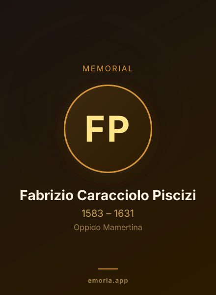 Memorial portrait of Fabrizio Caracciolo Piscizi
