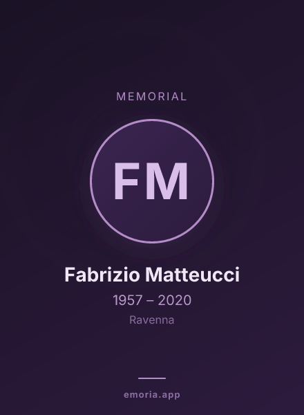 Memorial portrait of Fabrizio Matteucci