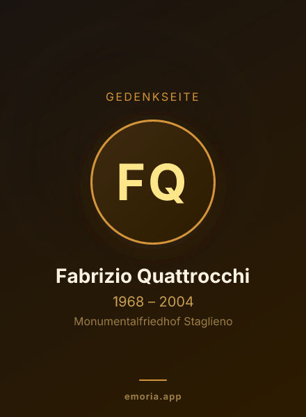 Gedenkportrait von Fabrizio Quattrocchi