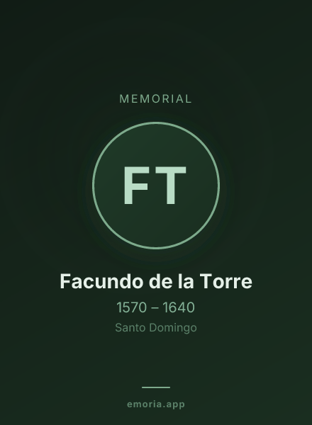 Memorial portrait of Facundo de la Torre
