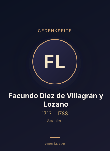 Gedenkportrait von Facundo Díez de Villagrán y Lozano