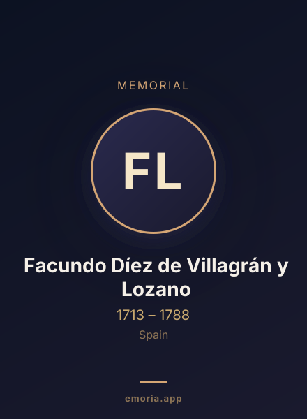 Memorial portrait of Facundo Díez de Villagrán y Lozano