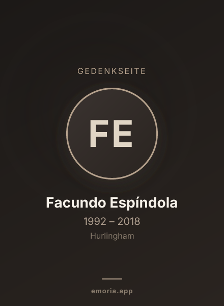 Gedenkportrait von Facundo Espíndola