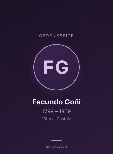 Gedenkportrait von Facundo Goñi