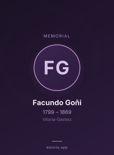 Memorial portrait of Facundo Goñi