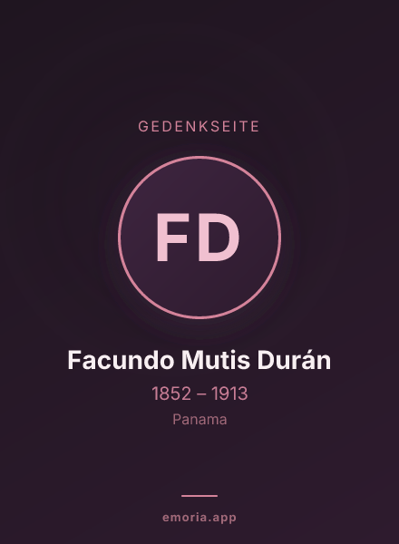 Gedenkportrait von Facundo Mutis Durán