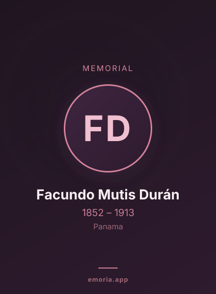 Memorial portrait of Facundo Mutis Durán