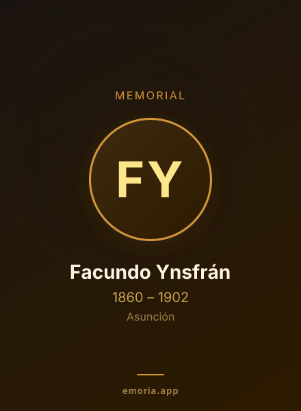 Memorial portrait of Facundo Ynsfrán