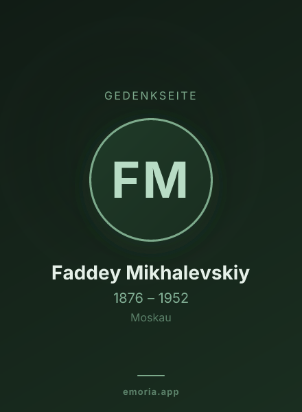 Gedenkportrait von Faddey Mikhalevskiy