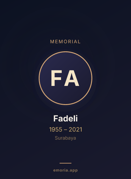Memorial portrait of Fadeli