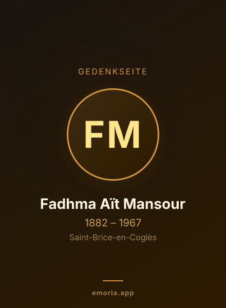 Gedenkportrait von Fadhma Aït Mansour
