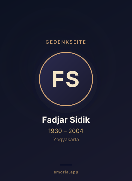 Gedenkportrait von Fadjar Sidik