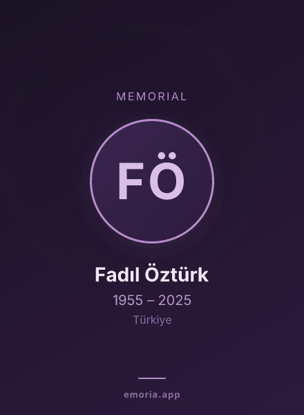 Memorial portrait of Fadıl Öztürk