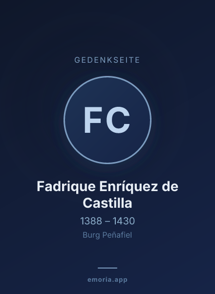 Gedenkportrait von Fadrique Enríquez de Castilla