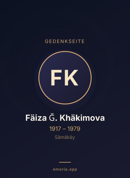 Gedenkportrait von Fäiza Ğ. Khäkimova