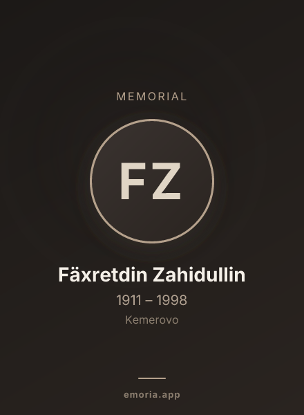 Memorial portrait of Fäxretdin Zahidullin