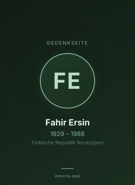 Gedenkportrait von Fahir Ersin