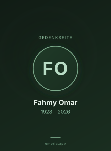 Gedenkportrait von Fahmy Omar