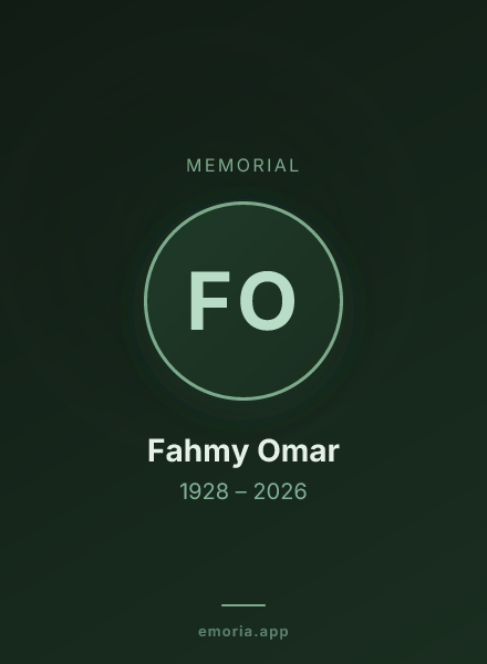 Memorial portrait of Fahmy Omar