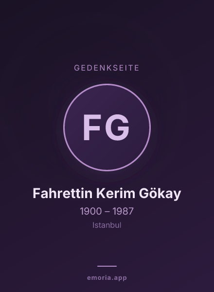 Gedenkportrait von Fahrettin Kerim Gökay