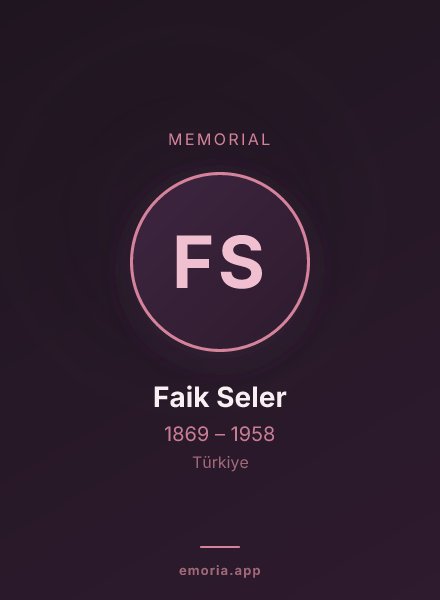 Memorial portrait of Faik Seler