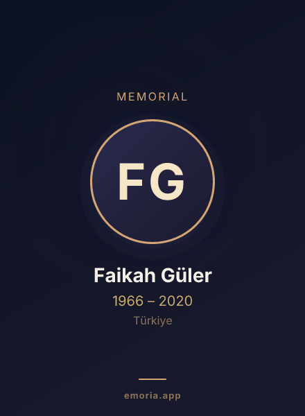 Memorial portrait of Faikah Güler