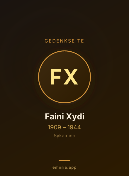 Gedenkportrait von Faini Xydi