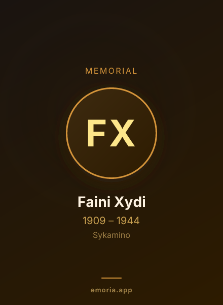 Memorial portrait of Faini Xydi