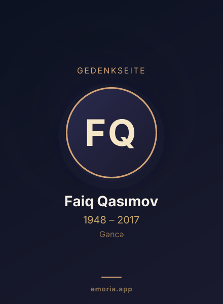 Gedenkportrait von Faiq Qasımov