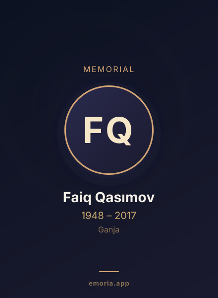 Memorial portrait of Faiq Qasımov