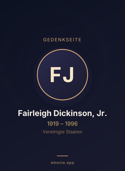 Gedenkportrait von Fairleigh Dickinson, Jr.