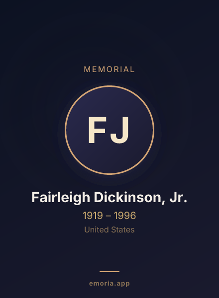 Memorial portrait of Fairleigh Dickinson, Jr.