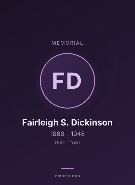 Memorial portrait of Fairleigh S. Dickinson