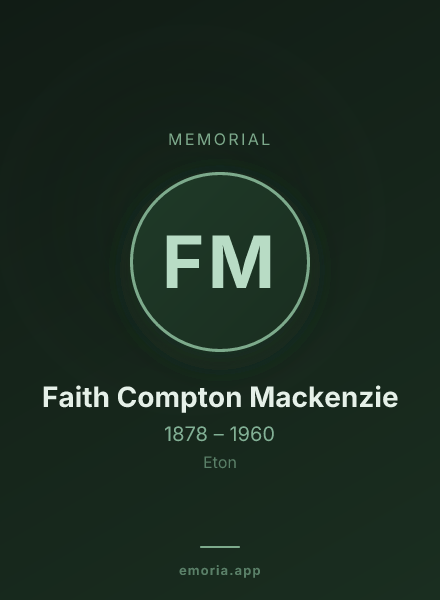 Memorial portrait of Faith Compton Mackenzie