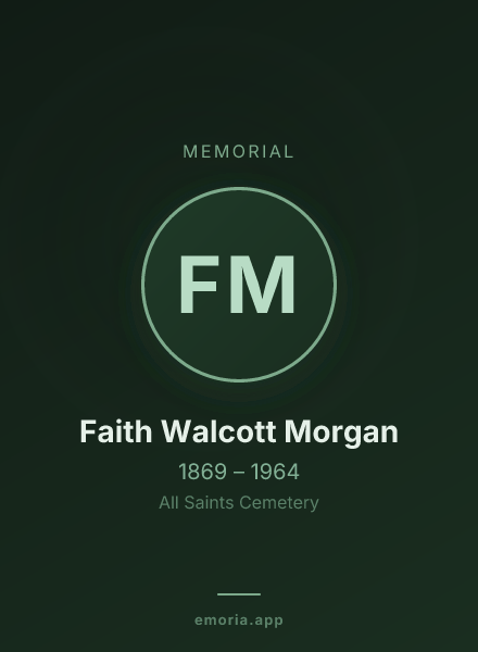 Memorial portrait of Faith Walcott Morgan