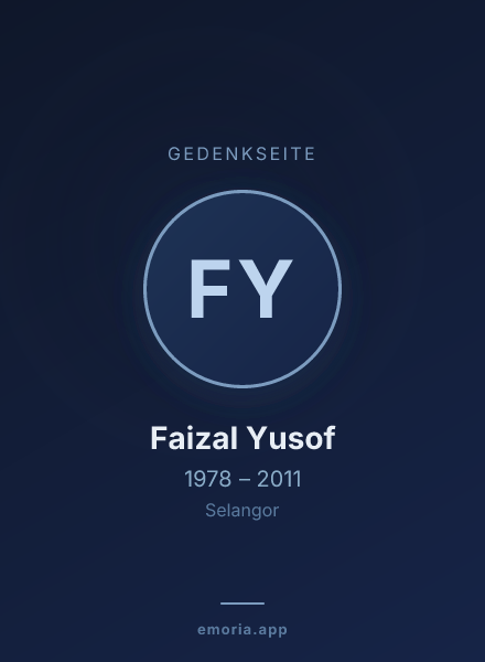 Gedenkportrait von Faizal Yusof