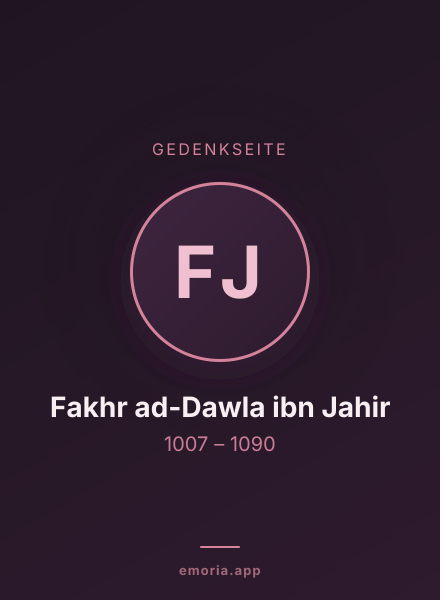 Gedenkportrait von Fakhr ad-Dawla ibn Jahir