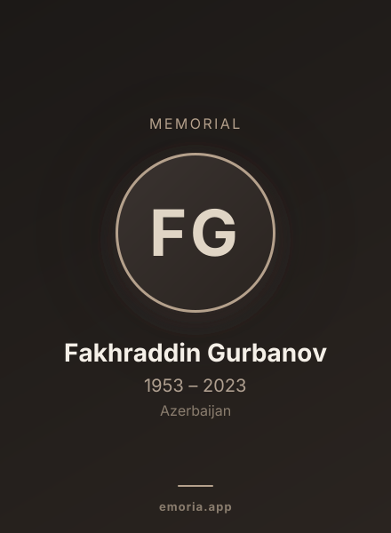 Memorial portrait of Fakhraddin Gurbanov